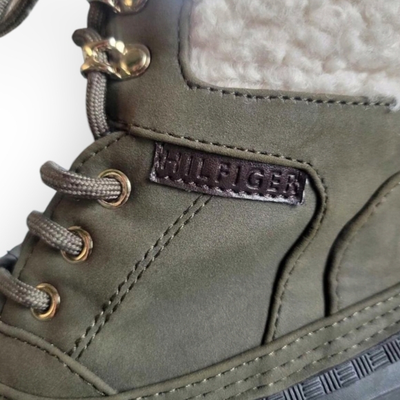 Tommy Hilfiger Raelen 2 Dark Green Rain Duck Boots - Picture 3 of 10